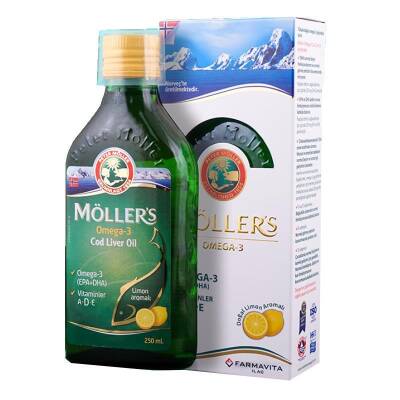 Möller's Omega 3 Takviye Edici Gıda Limonlu 250 ml - 1